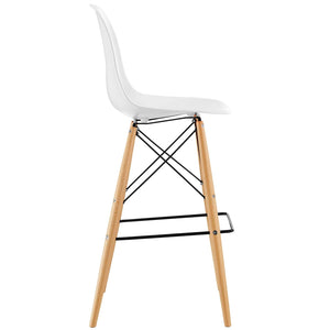 ModwayModway Pyramid Bar Stool EEI-1701 EEI-1701-WHI- BetterPatio.com