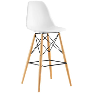 ModwayModway Pyramid Bar Stool EEI-1701 EEI-1701-WHI- BetterPatio.com