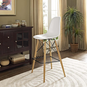 ModwayModway Pyramid Bar Stool EEI-1701 EEI-1701-WHI- BetterPatio.com