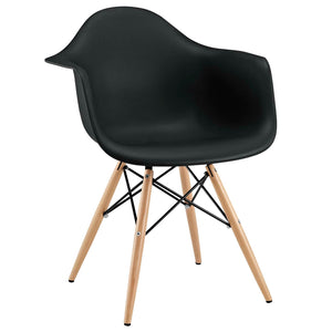 ModwayModway Pyramid Dining Armchair EEI-182 EEI-182-BLK- BetterPatio.com