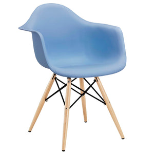 ModwayModway Pyramid Dining Armchair EEI-182 EEI-182-BLU- BetterPatio.com