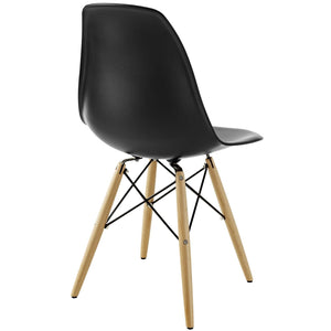 ModwayModway Pyramid Dining Side Chair EEI-180 EEI-180-BLK- BetterPatio.com