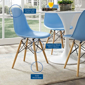 ModwayModway Pyramid Dining Side Chair EEI-180 EEI-180-LBU- BetterPatio.com