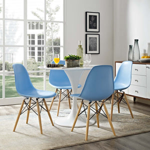 ModwayModway Pyramid Dining Side Chair EEI-180 EEI-180-LBU- BetterPatio.com