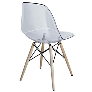 ModwayModway Pyramid Dining Side Chair EEI-2315 EEI-2315-CLR- BetterPatio.com