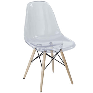 ModwayModway Pyramid Dining Side Chair EEI-2315 EEI-2315-CLR- BetterPatio.com