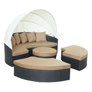 ModwayModway Quest Canopy Outdoor Patio Daybed EEI-983 EEI-983-EXP-MOC-SET- BetterPatio.com