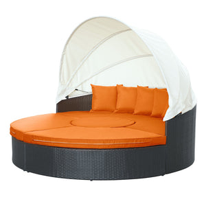 ModwayModway Quest Canopy Outdoor Patio Daybed EEI-983 EEI-983-EXP-ORA-SET- BetterPatio.com