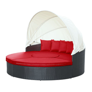 ModwayModway Quest Canopy Outdoor Patio Daybed EEI-983 EEI-983-EXP-RED-SET- BetterPatio.com