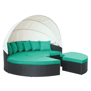 ModwayModway Quest Canopy Outdoor Patio Daybed EEI-983 EEI-983-EXP-TRQ-SET- BetterPatio.com