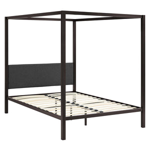 ModwayModway Raina Queen Canopy Bed Frame MOD-5570 MOD-5570-BRN-GRY- BetterPatio.com