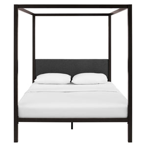 ModwayModway Raina Queen Canopy Bed Frame MOD-5570 MOD-5570-BRN-GRY- BetterPatio.com