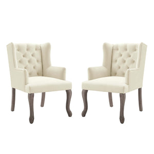 ModwayModway Realm Armchair Performance Velvet Set of 2 EEI-4292 EEI-4292-IVO- BetterPatio.com