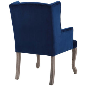 ModwayModway Realm Armchair Performance Velvet Set of 2 EEI-4292 EEI-4292-NAV- BetterPatio.com