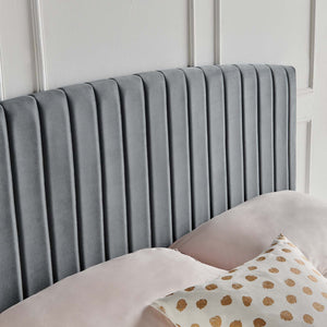 ModwayModway Rebecca Performance Velvet Twin Headboard MOD-6140 MOD-6140-CHA- BetterPatio.com