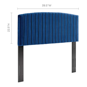 ModwayModway Rebecca Performance Velvet Twin Headboard MOD-6140 MOD-6140-NAV- BetterPatio.com