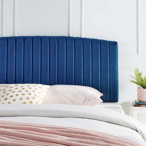 ModwayModway Rebecca Performance Velvet Twin Headboard MOD-6140 MOD-6140-NAV- BetterPatio.com