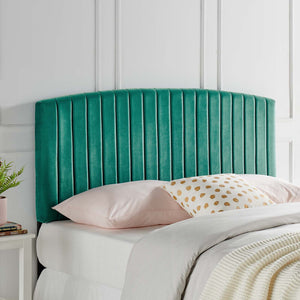 ModwayModway Rebecca Performance Velvet Twin Headboard MOD-6140 MOD-6140-TEA- BetterPatio.com