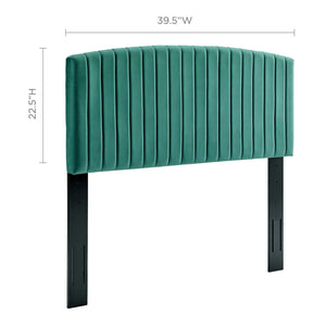 ModwayModway Rebecca Performance Velvet Twin Headboard MOD-6140 MOD-6140-TEA- BetterPatio.com