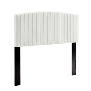 ModwayModway Rebecca Performance Velvet Twin Headboard MOD-6140 MOD-6140-WHI- BetterPatio.com