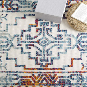 ModwayModway Reflect Nyssa Distressed Geometric Southwestern Aztec 5x8 Indoor/Outdoor Area Rug R-1181-58 R-1181A-58- BetterPatio.com