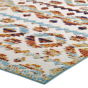 ModwayModway Reflect Takara Abstract Diamond Moroccan Trellis 8x10 Indoor and Outdoor Area Rug R-1180-810 R-1180B-810- BetterPatio.com