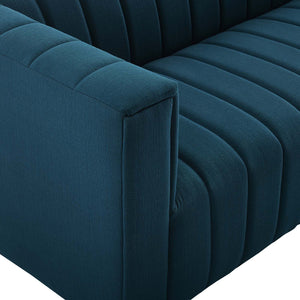 ModwayModway Reflection Channel Tufted Upholstered Fabric Sofa EEI-3881 EEI-3881-AZU- BetterPatio.com