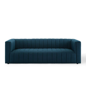 ModwayModway Reflection Channel Tufted Upholstered Fabric Sofa EEI-3881 EEI-3881-AZU- BetterPatio.com