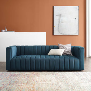 ModwayModway Reflection Channel Tufted Upholstered Fabric Sofa EEI-3881 EEI-3881-AZU- BetterPatio.com