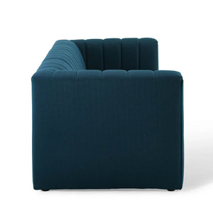 ModwayModway Reflection Channel Tufted Upholstered Fabric Sofa EEI-3881 EEI-3881-AZU- BetterPatio.com