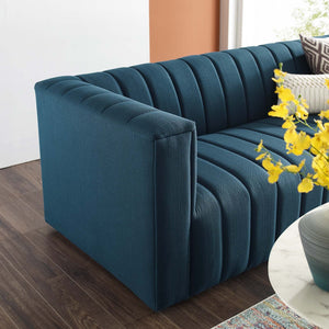 ModwayModway Reflection Channel Tufted Upholstered Fabric Sofa EEI-3881 EEI-3881-AZU- BetterPatio.com