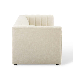 ModwayModway Reflection Channel Tufted Upholstered Fabric Sofa EEI-3881 EEI-3881-BEI- BetterPatio.com