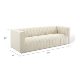 ModwayModway Reflection Channel Tufted Upholstered Fabric Sofa EEI-3881 EEI-3881-BEI- BetterPatio.com