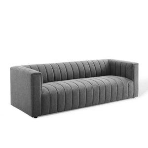 ModwayModway Reflection Channel Tufted Upholstered Fabric Sofa EEI-3881 EEI-3881-CHA- BetterPatio.com