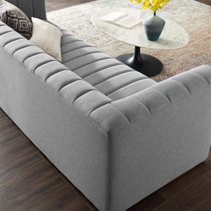 ModwayModway Reflection Channel Tufted Upholstered Fabric Sofa EEI-3881 EEI-3881-LGR- BetterPatio.com