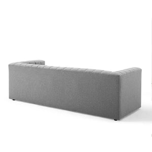 ModwayModway Reflection Channel Tufted Upholstered Fabric Sofa EEI-3881 EEI-3881-LGR- BetterPatio.com