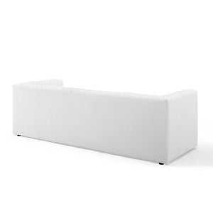 ModwayModway Reflection Channel Tufted Upholstered Fabric Sofa EEI-3881 EEI-3881-WHI- BetterPatio.com