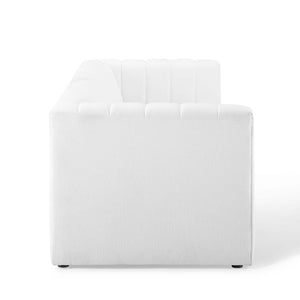 ModwayModway Reflection Channel Tufted Upholstered Fabric Sofa EEI-3881 EEI-3881-WHI- BetterPatio.com