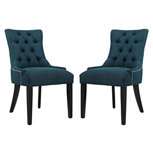 ModwayModway Regent Dining Side Chair Fabric Set of 2 EEI-2743 EEI-2743-AZU-SET- BetterPatio.com