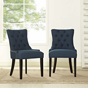 ModwayModway Regent Dining Side Chair Fabric Set of 2 EEI-2743 EEI-2743-AZU-SET- BetterPatio.com