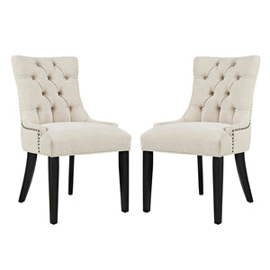 ModwayModway Regent Dining Side Chair Fabric Set of 2 EEI-2743 EEI-2743-BEI-SET- BetterPatio.com