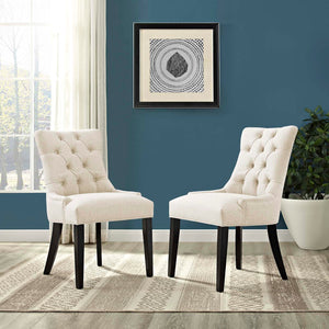 ModwayModway Regent Dining Side Chair Fabric Set of 2 EEI-2743 EEI-2743-BEI-SET- BetterPatio.com