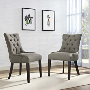 ModwayModway Regent Dining Side Chair Fabric Set of 2 EEI-2743 EEI-2743-GRA-SET- BetterPatio.com