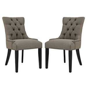 ModwayModway Regent Dining Side Chair Fabric Set of 2 EEI-2743 EEI-2743-GRA-SET- BetterPatio.com