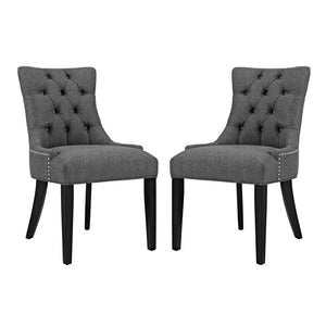 ModwayModway Regent Dining Side Chair Fabric Set of 2 EEI-2743 EEI-2743-GRY-SET- BetterPatio.com