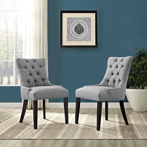 ModwayModway Regent Dining Side Chair Fabric Set of 2 EEI-2743 EEI-2743-LGR-SET- BetterPatio.com