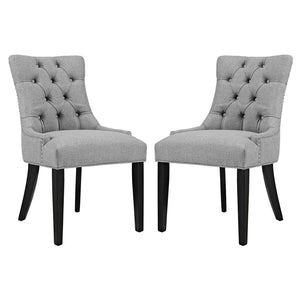 ModwayModway Regent Dining Side Chair Fabric Set of 2 EEI-2743 EEI-2743-LGR-SET- BetterPatio.com