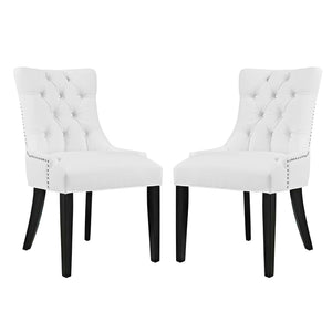 ModwayModway Regent Dining Side Chair Vinyl Set of 2 EEI-2742 EEI-2742-WHI-SET- BetterPatio.com