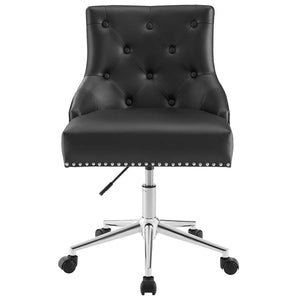 ModwayModway Regent Tufted Button Swivel Faux Leather Office Chair EEI-3608 EEI-3608-BLK- BetterPatio.com