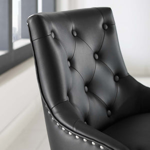 ModwayModway Regent Tufted Button Swivel Faux Leather Office Chair EEI-3608 EEI-3608-BLK- BetterPatio.com